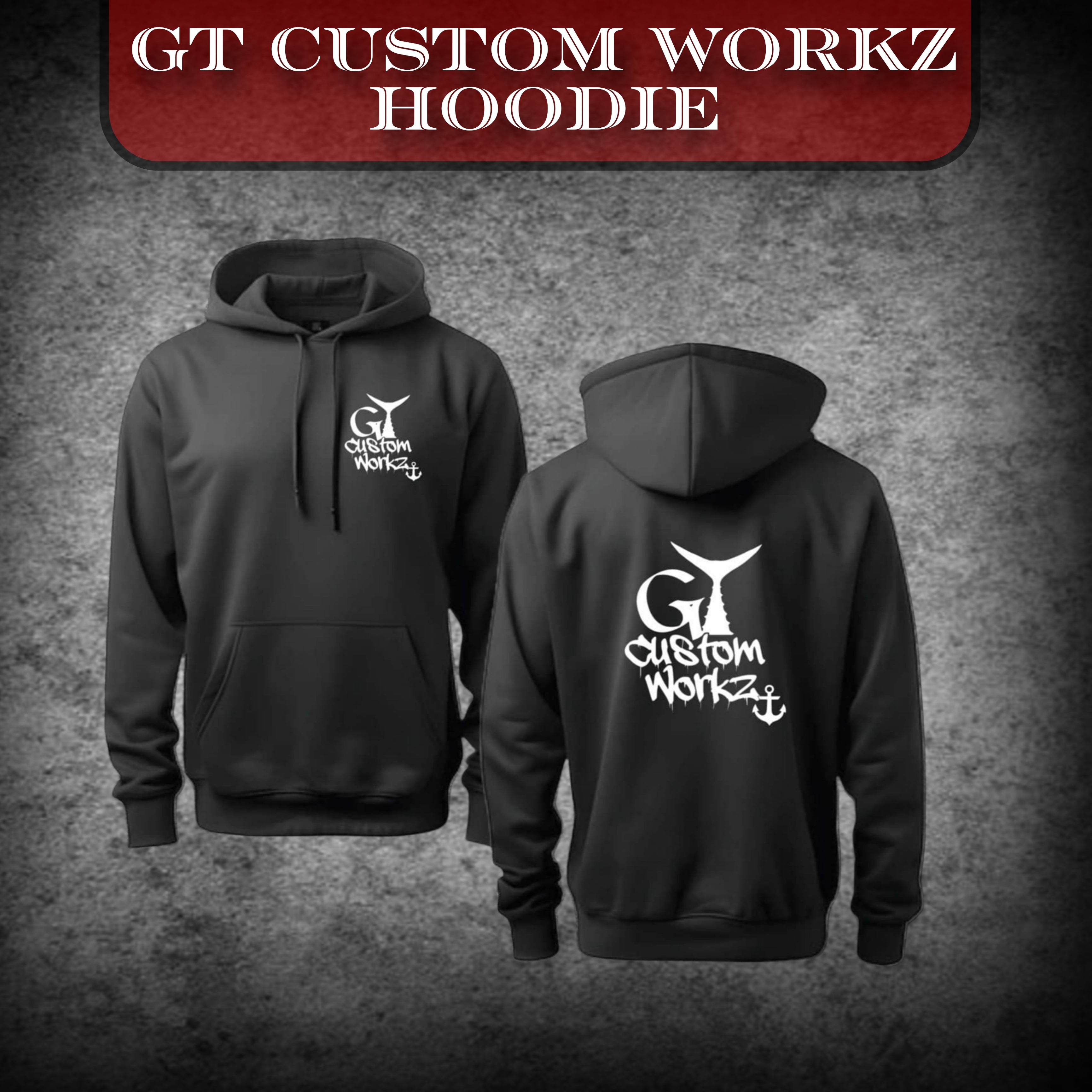 GT Custom Workz Logo Hoodie – Black