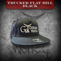 Trucker Flat Bill – Black